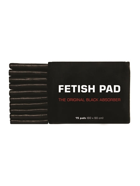 schwarze fetish pads als unterlage fuer wetplay als 15 stueck verpackt schwarz bei sk8erboy